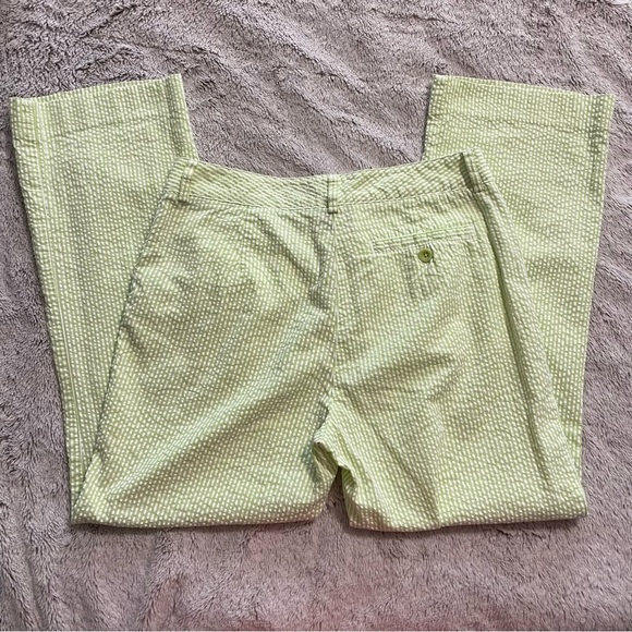 Lilly Pulitzer Lime Green and White Stripe Pants - Picture 8 of 8
